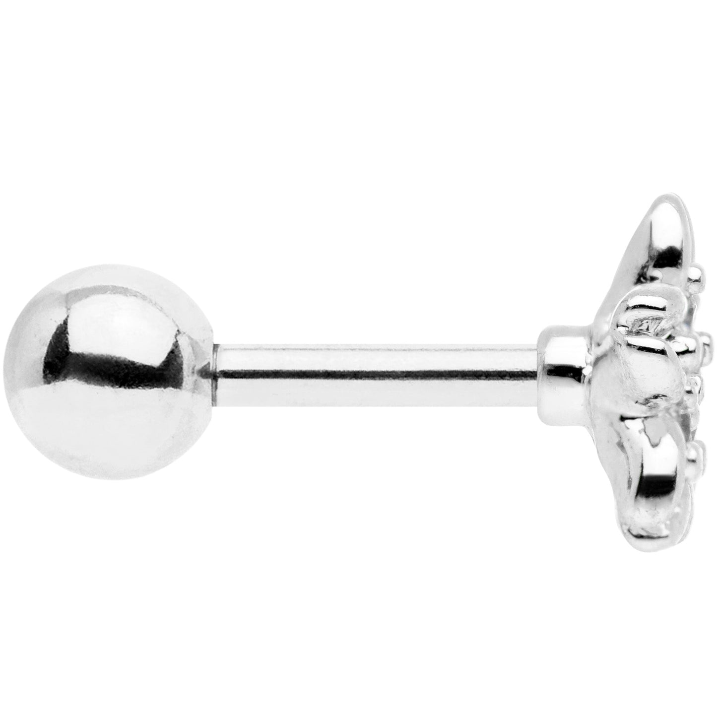 16G 1/4 CGem Center Flower Cartilage Tragus Earring