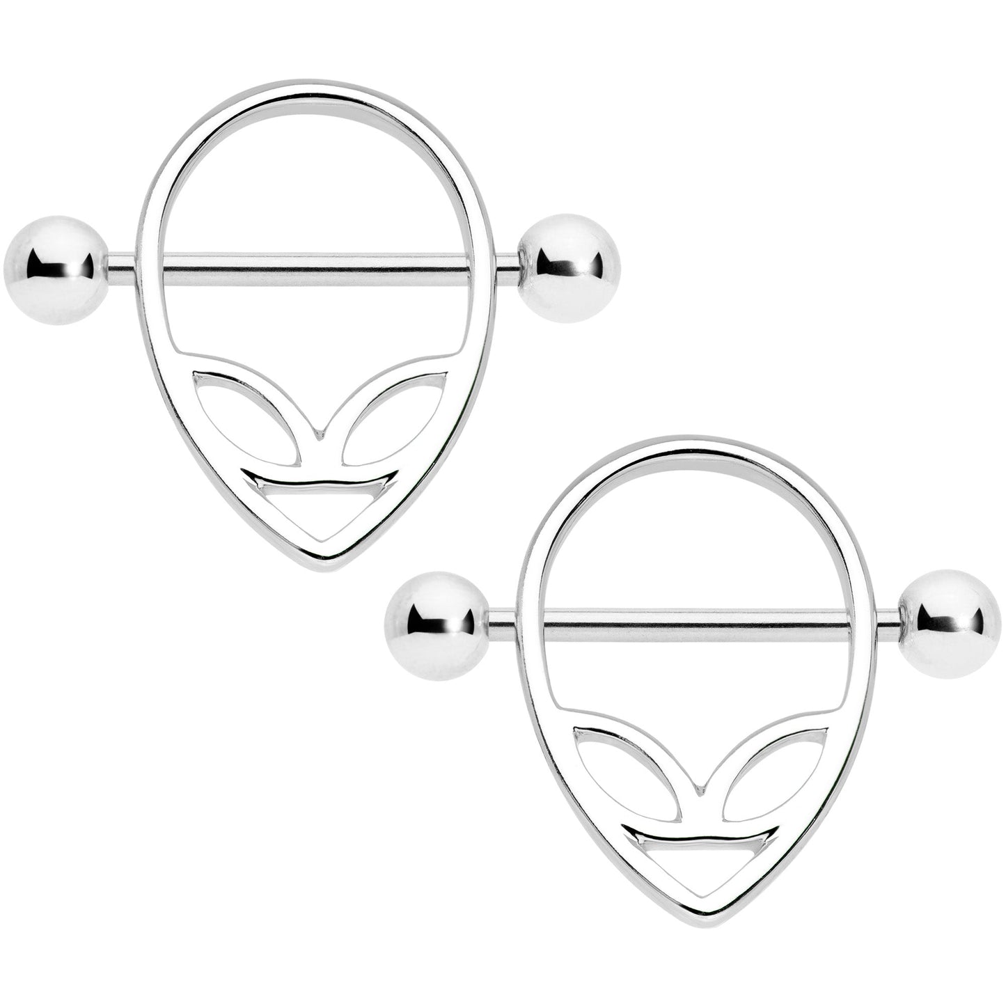 14G 9/16 UFO Alien Nipple Shield Set