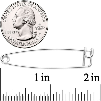 16G Punk Rock Safety Pin Industrial Barbell 38mm