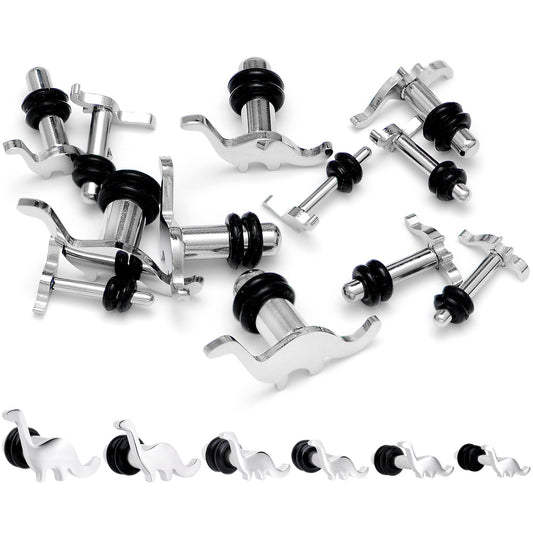 Brontosaurus Dinosaur Single Flare Plug Set 14G to 4G