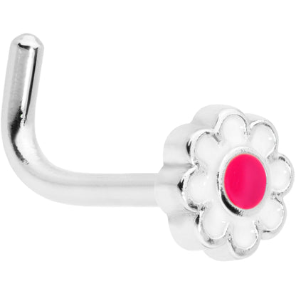 18G 5/16 Spring Flower L Shaped Nose Ring