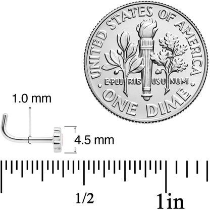 18G 5/16 Spring Flower L Shaped Nose Ring