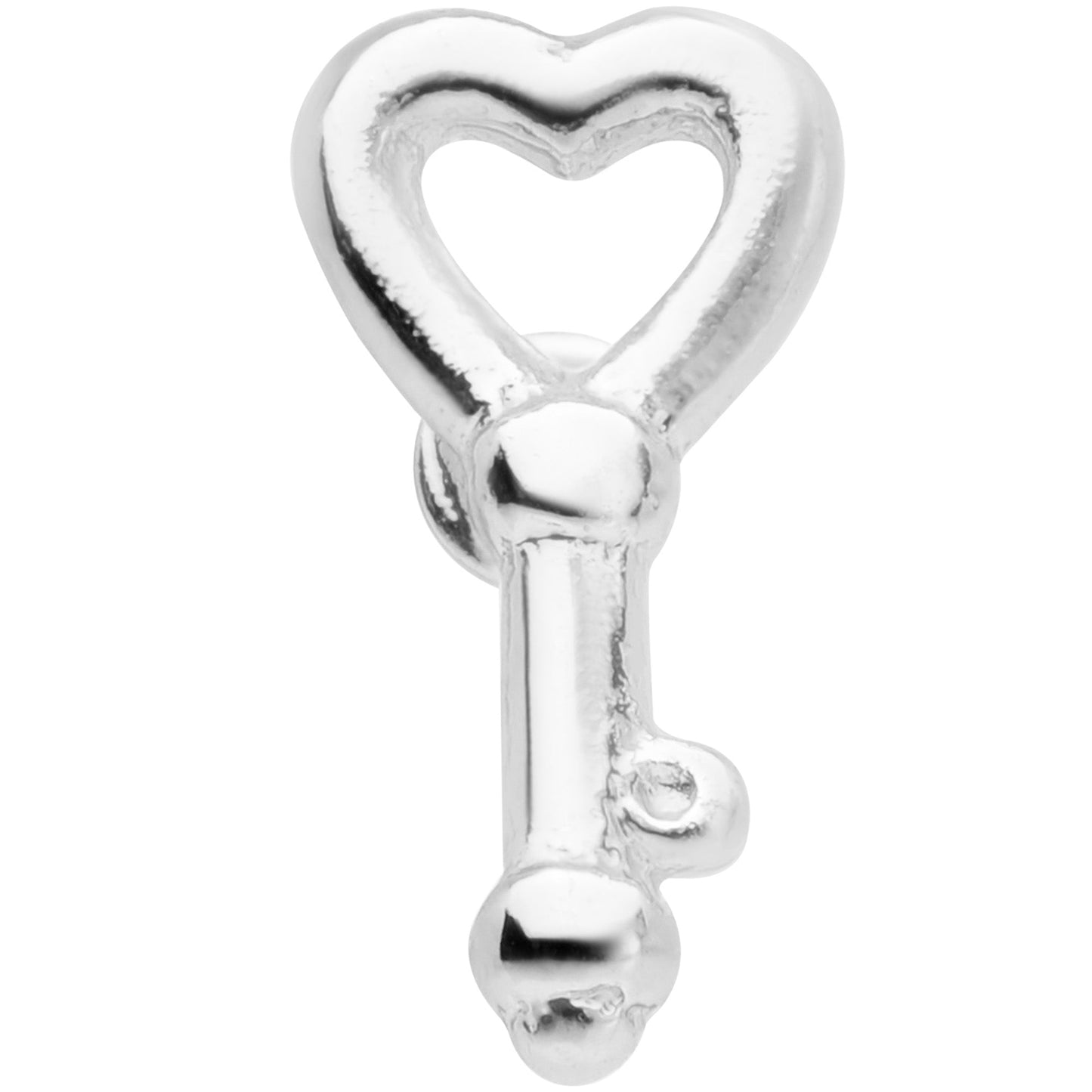 18G 5/16 Key to Your Heart L Shaped Nose Ring