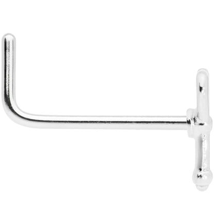 22G 5/16 Key to Your Heart L Shaped Nose Ring