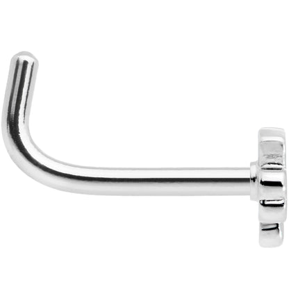 18G 5/16 St Patricks Day Shamrock L Shaped Nose Ring