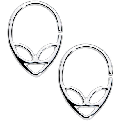 14G 9/16  UFO Alien Nipple Ring Set