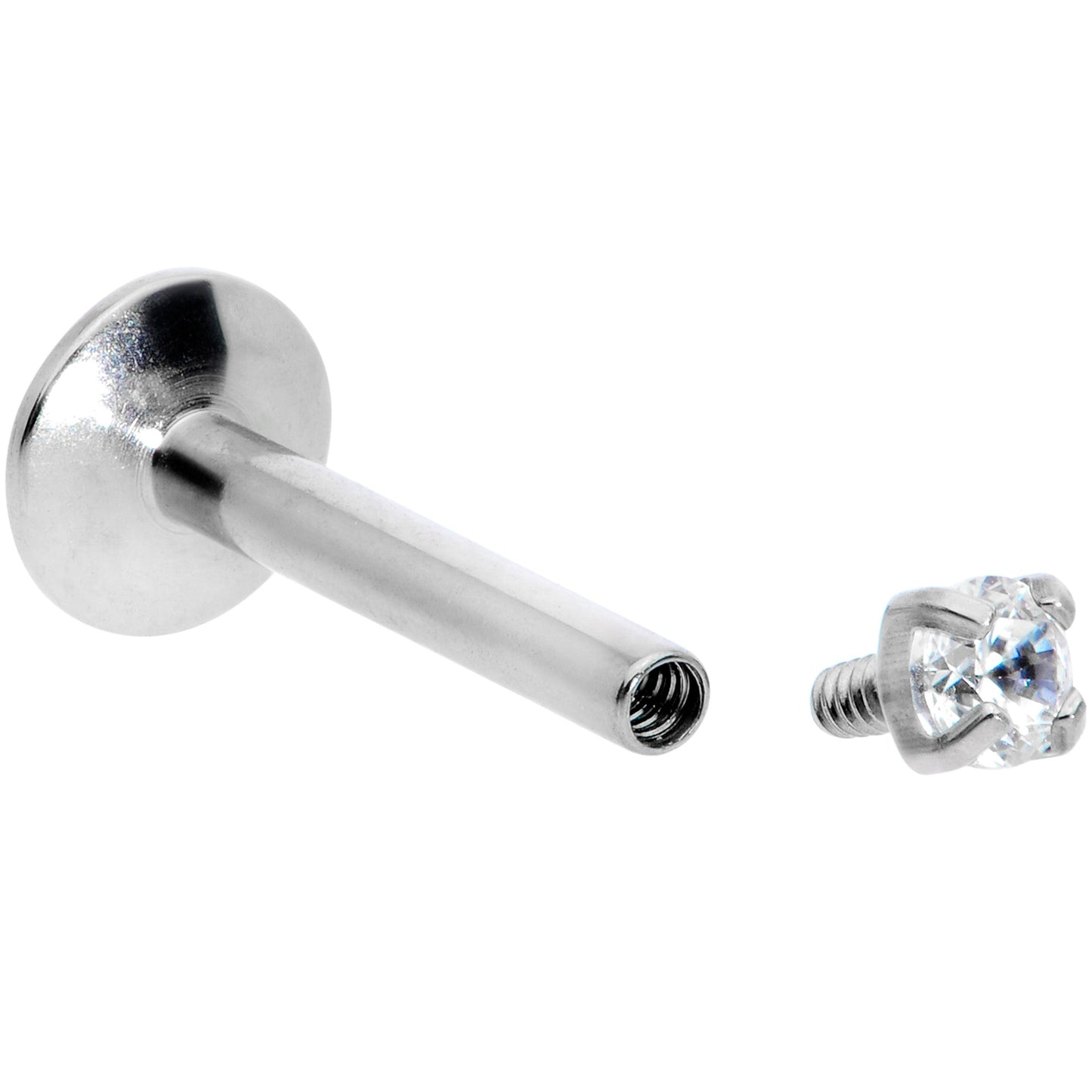 16G 5/16 2mm CZ G23 Titanium Internally Threaded Labret
