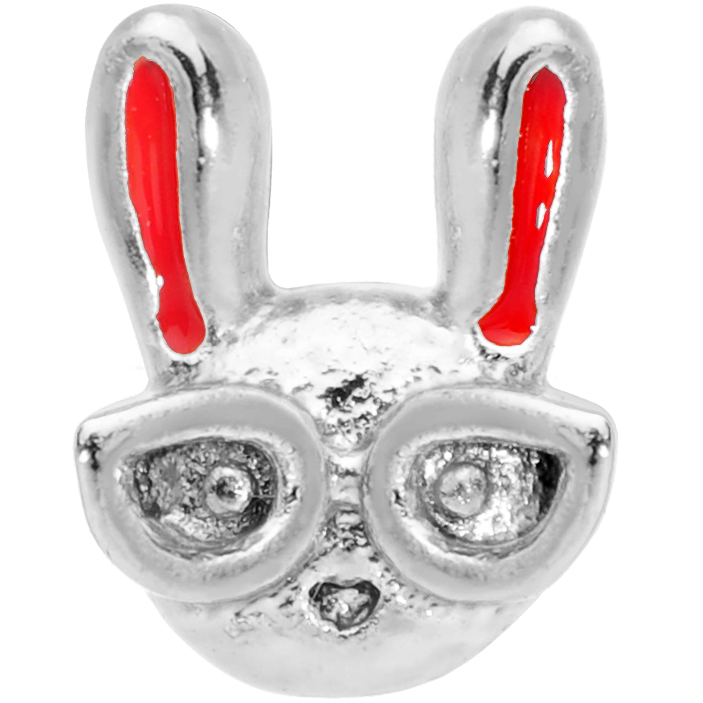 20G 5/16 Pink Ears Nerdy Easter Bunny L Shaped Nose Ring