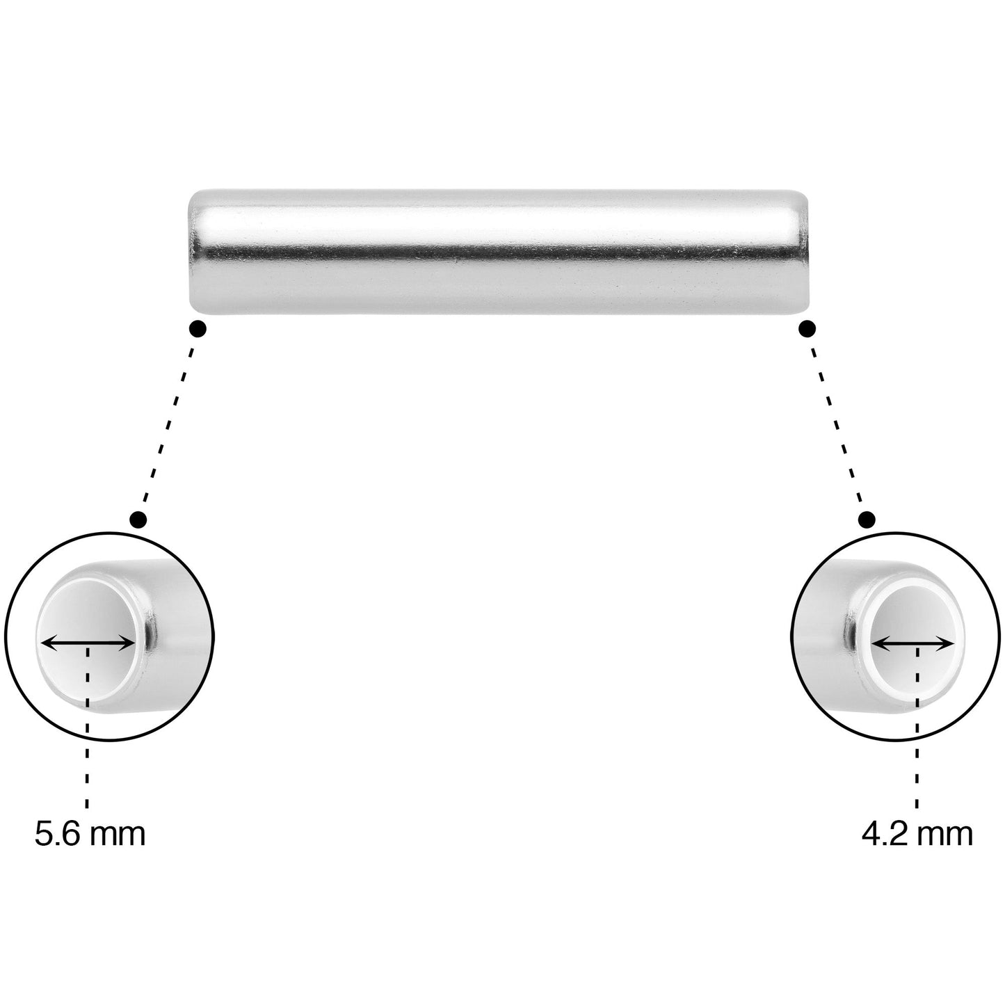 5mm to 6mm Silver Tone Aluminum Body Piercing Ball Removal Tool