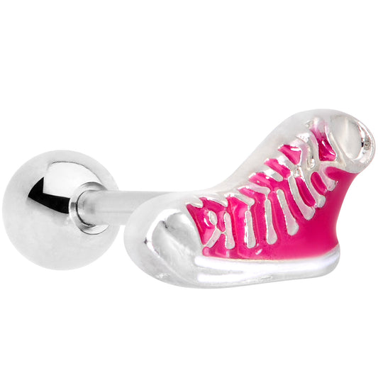 16G 1/4 Pink High Top Sneaker Cartilage Tragus Earring