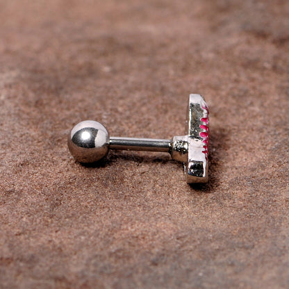 16G 1/4 Pink High Top Sneaker Cartilage Tragus Earring