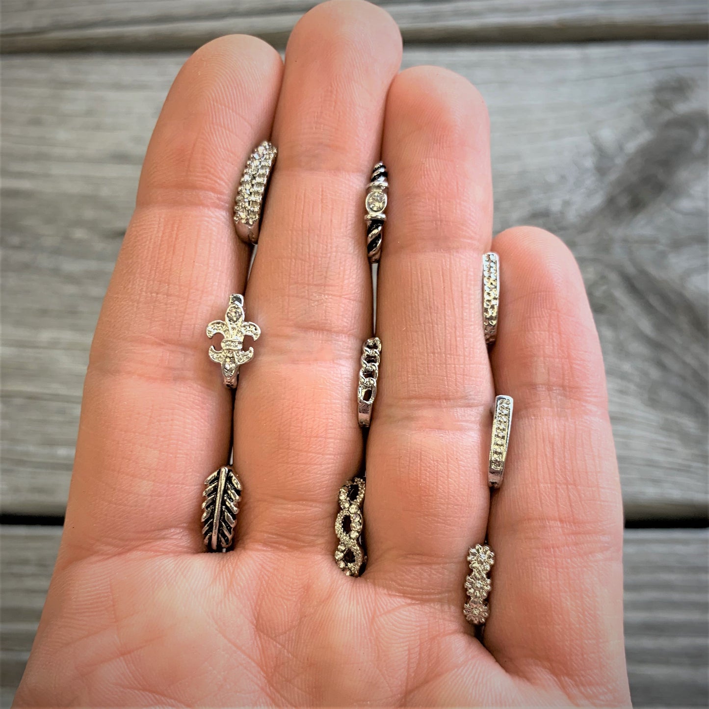 20G 5/16 Clear Gem Texture Faux Hoop L Shaped Nose Ring