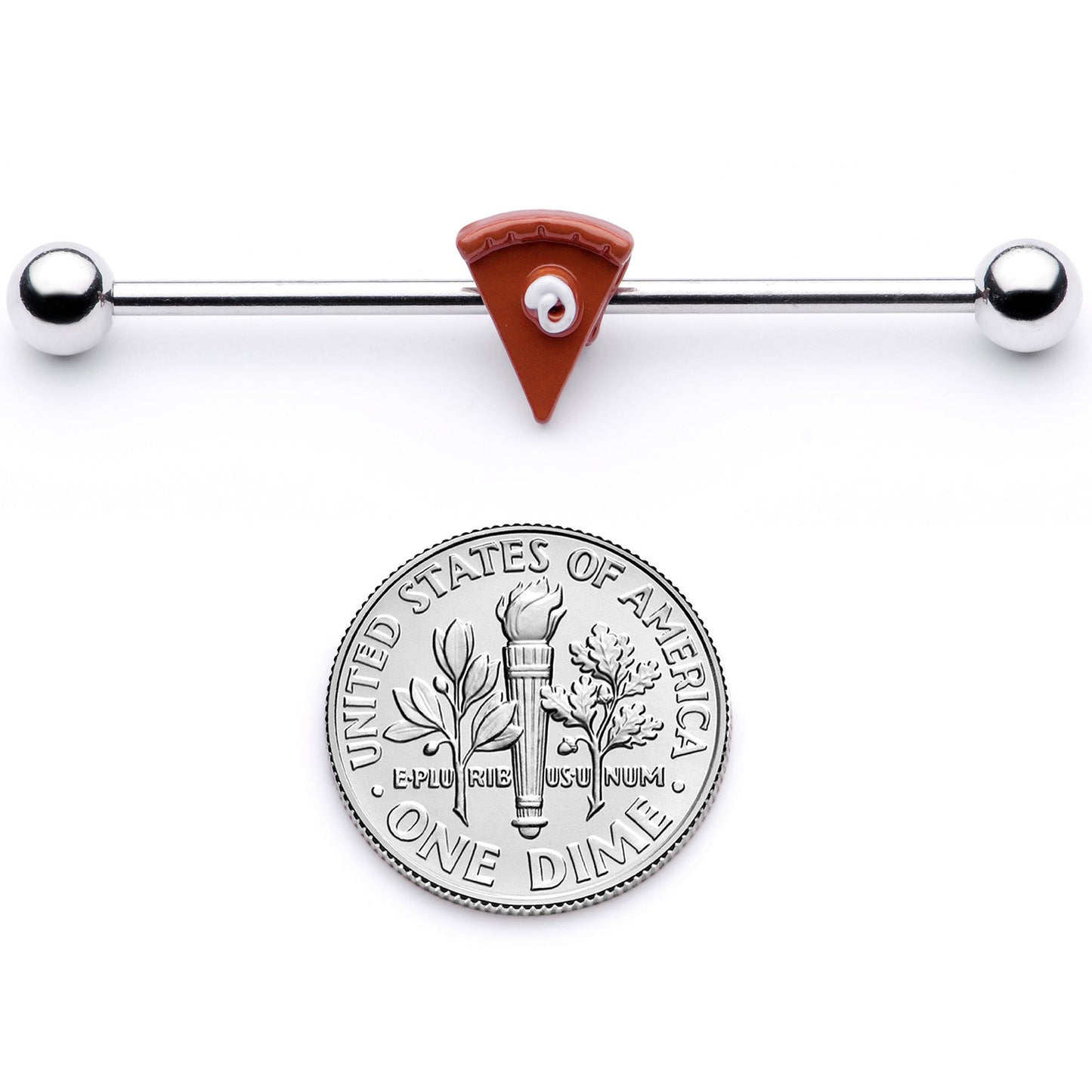 14G Pumpkin Pie Thanksgiving Industrial Barbell 38mm