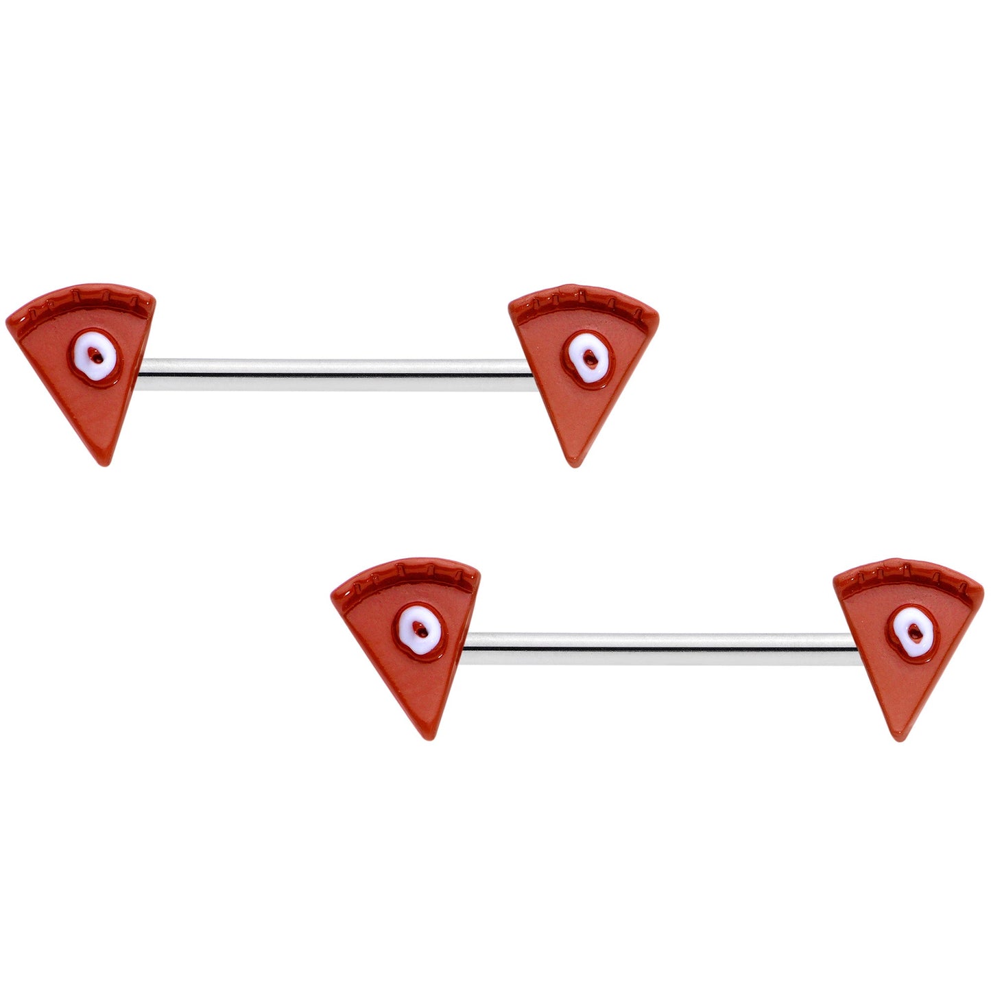 14G 5/8 Pumpkin Pie Thanksgiving Holiday Barbell Nipple Ring Set