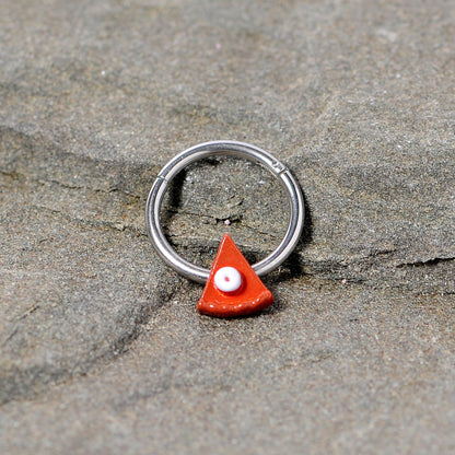 16G 3/8 Pumpkin Pie Thanksgiving Holiday Hinged Segment Ring