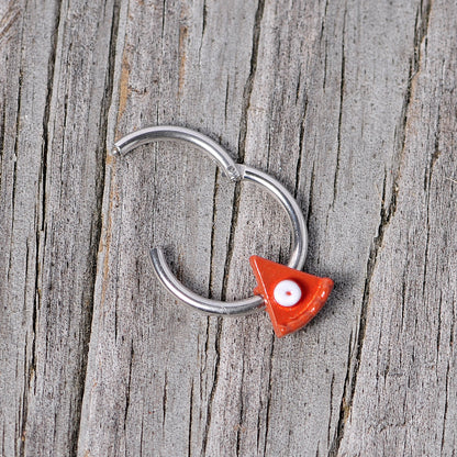 16G 3/8 Pumpkin Pie Thanksgiving Holiday Hinged Segment Ring