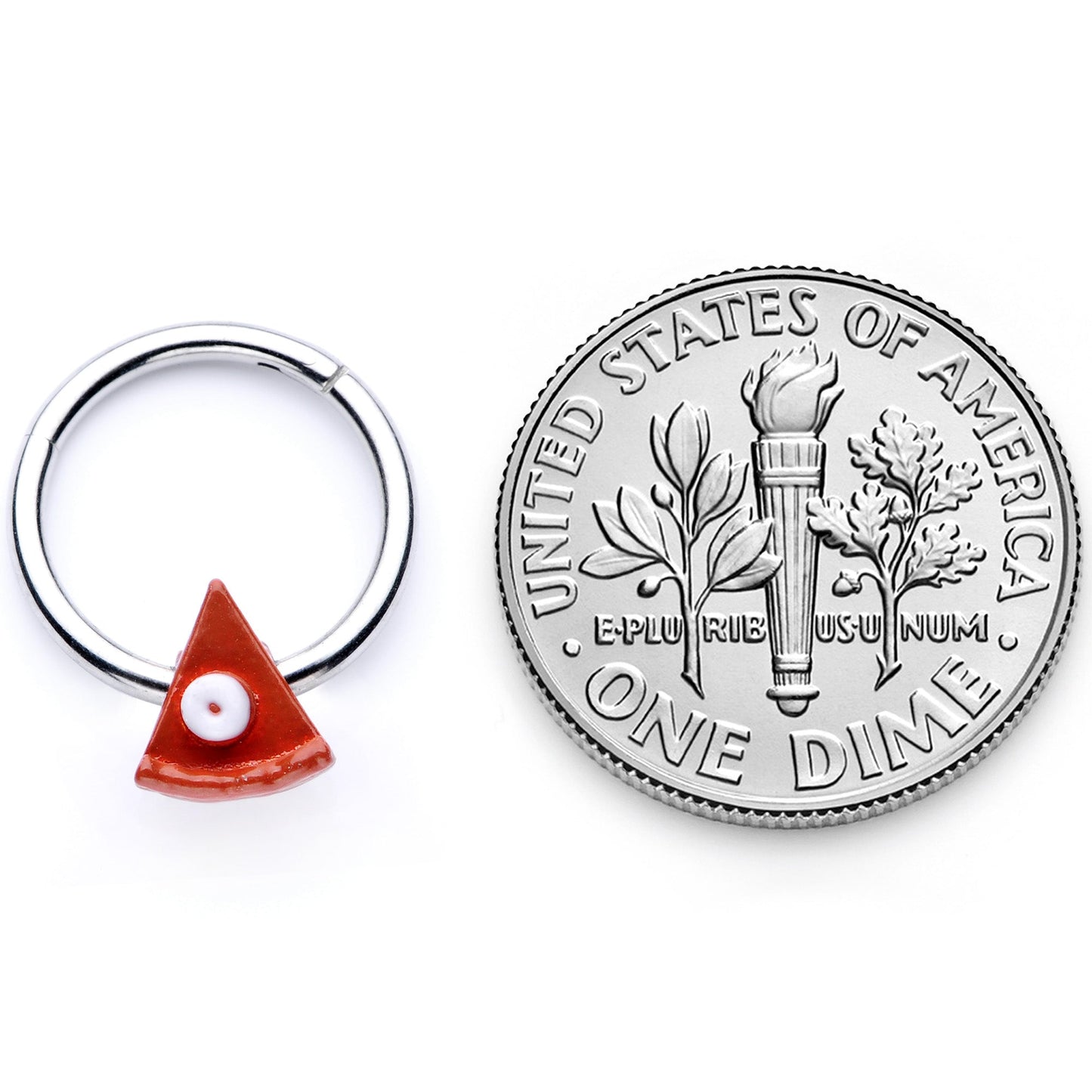 16G 3/8 Pumpkin Pie Thanksgiving Holiday Hinged Segment Ring