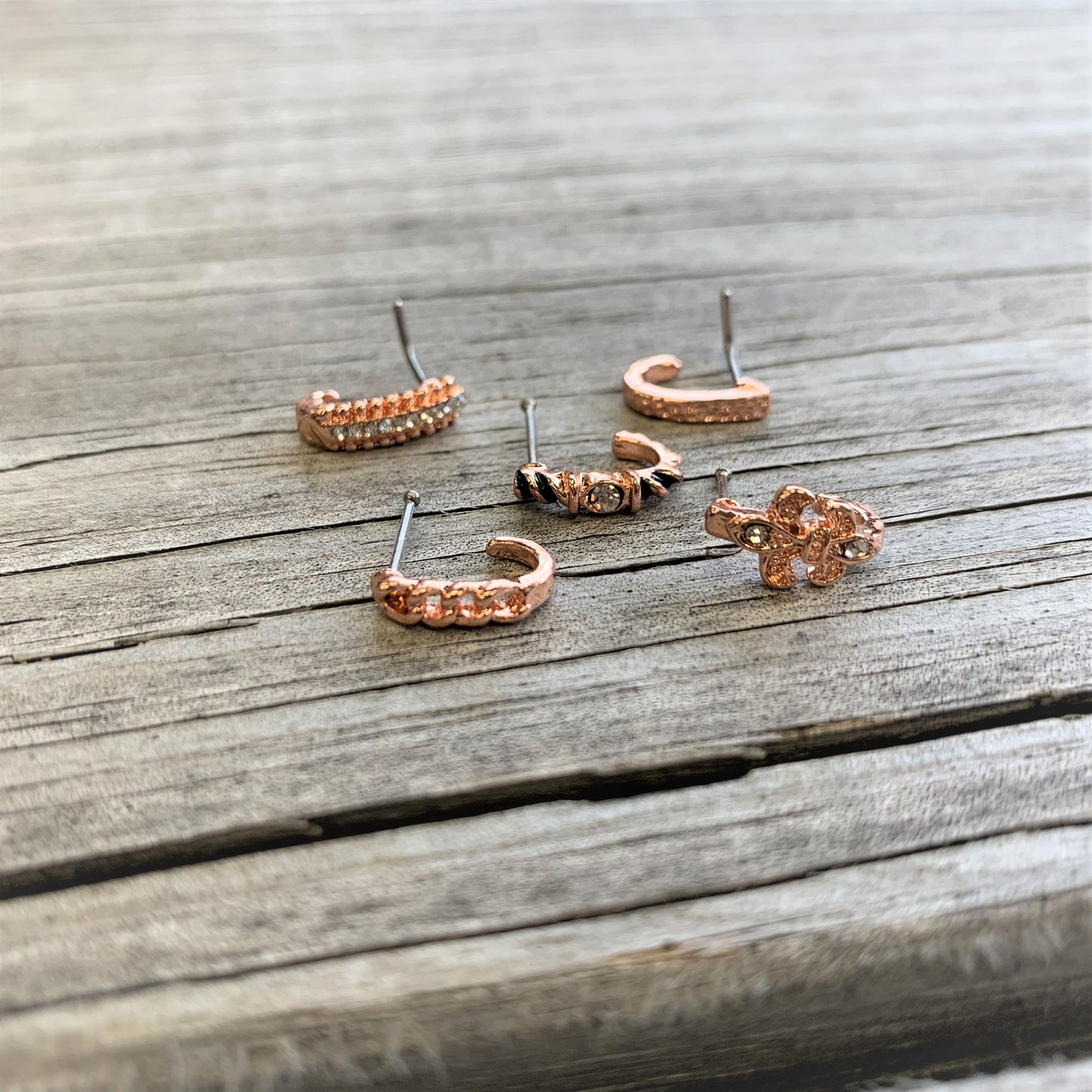 20G 3/8 Rose Gold Tone Chain Link Faux Hoop Nose Bone