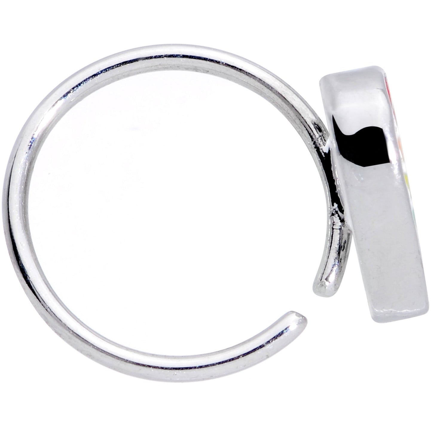 20G 5/16 Rainbow Pride Heart Nose Hoop