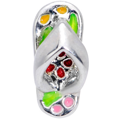 16G 1/4 Pink Green Beach Flip Flop Sandal Cartilage Tragus