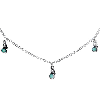 14G 9/16 Green Faux Opal Wreath Nipple Shield Dangle Nipple Chain