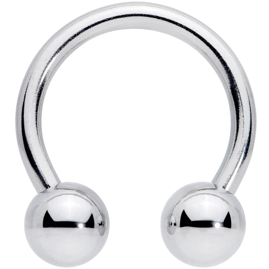 14G 7/16 Classic Steel Horseshoe Circular Barbell