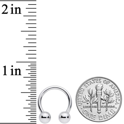 14G 7/16 Classic Steel Horseshoe Circular Barbell