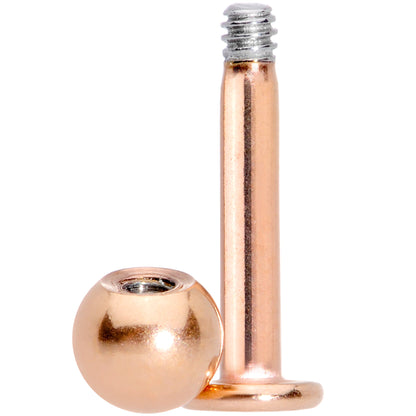 14G 5/16 Rose Gold Tone Simple Labret Monroe Tragus