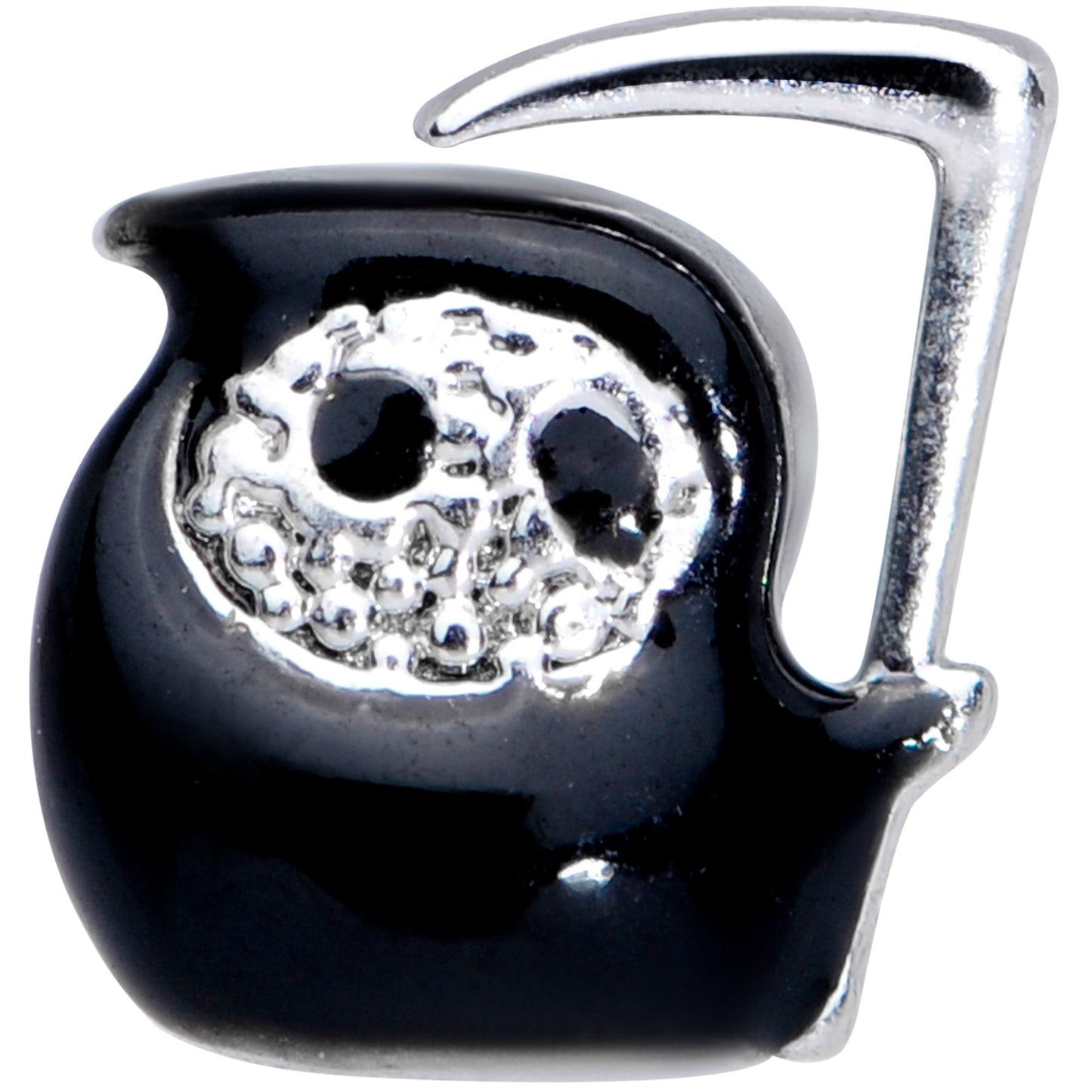 16G 5/16 Black Grim Reaper Halloween Labret Monroe Tragus