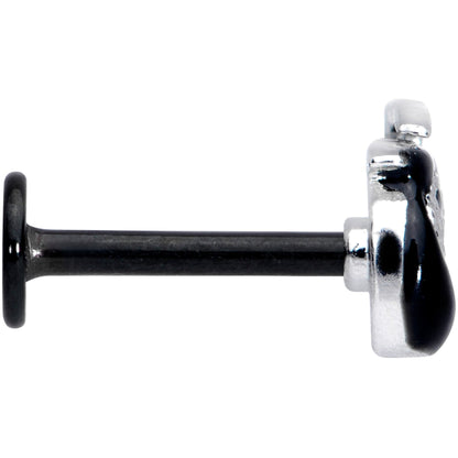 16G 5/16 Black Grim Reaper Halloween Labret Monroe Tragus