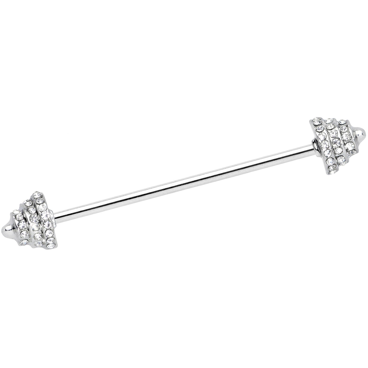 14G Clear Gem Weightlifting Barbell Industrial Barbell 38mm