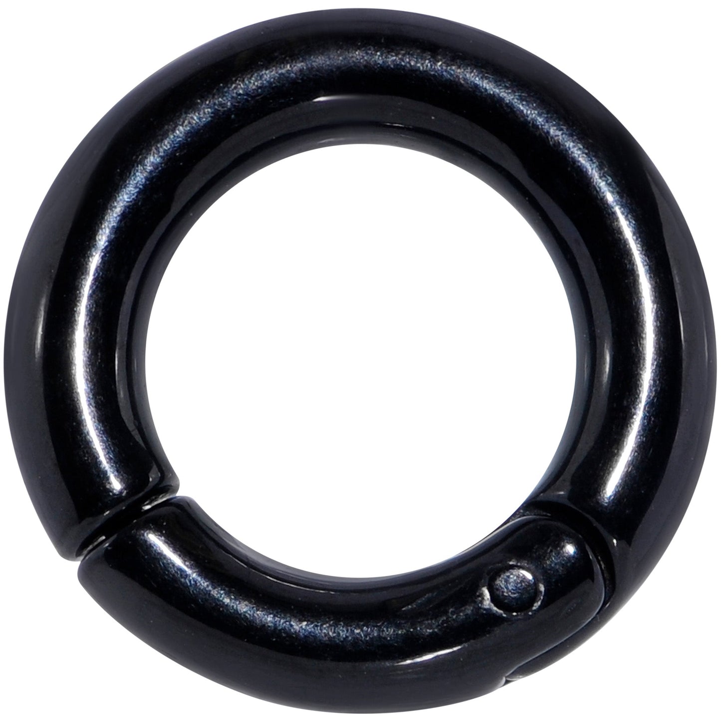 6G 1/2 Black PVD Steel Hinged Segment Ring