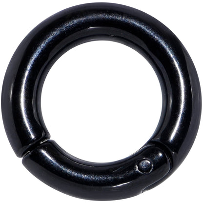 6G 1/2 Black PVD Steel Hinged Segment Ring