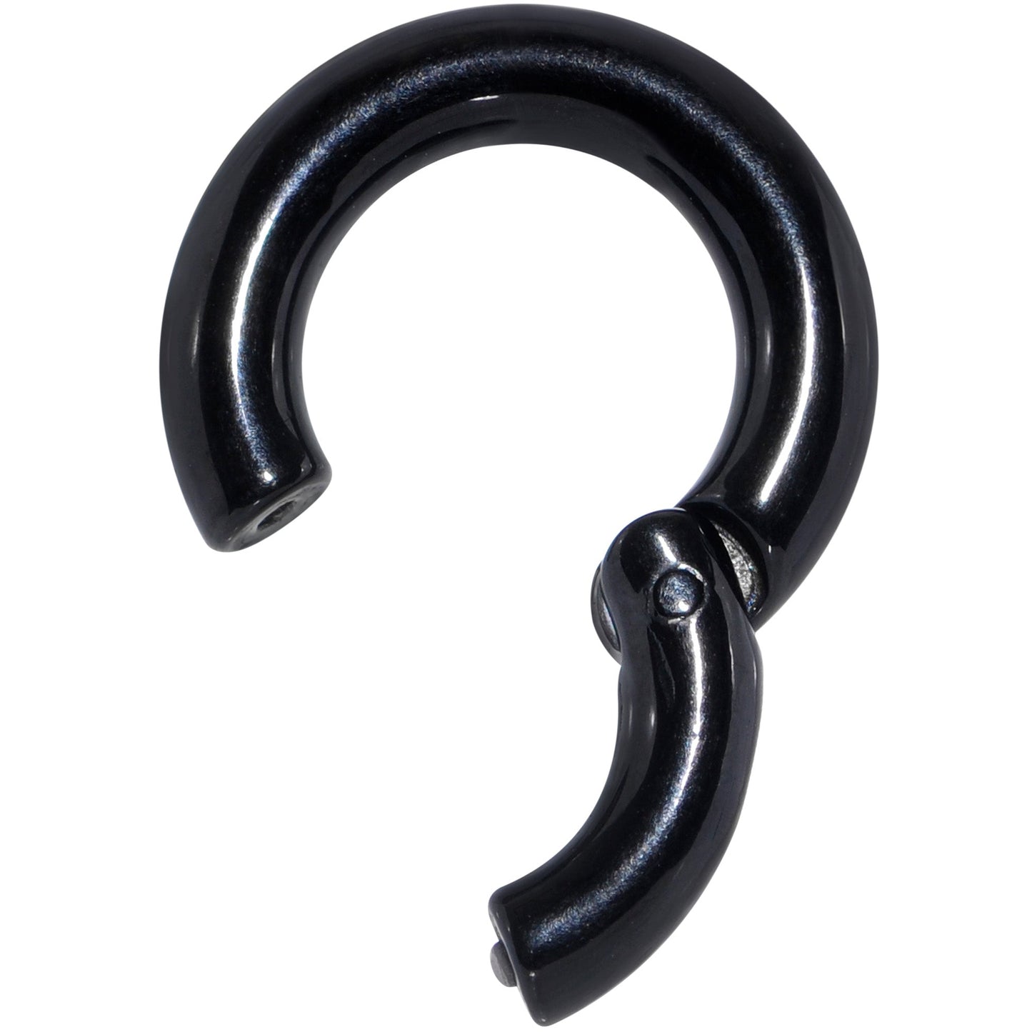 6G 1/2 Black PVD Steel Hinged Segment Ring