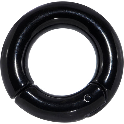 4G 1/2 Black PVD Steel Hinged Segment Ring