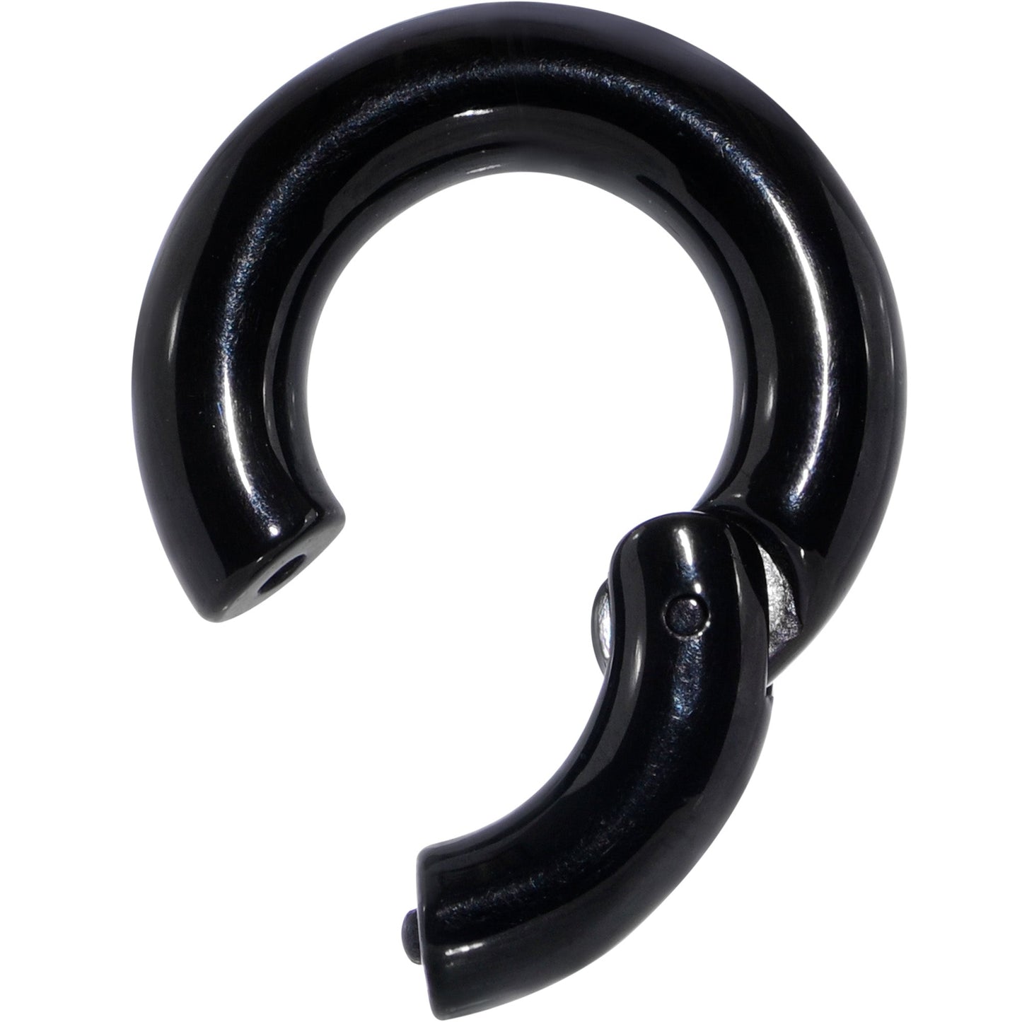4G 1/2 Black PVD Steel Hinged Segment Ring