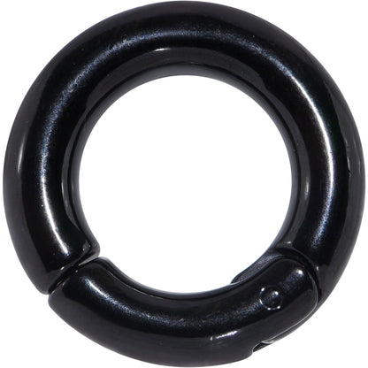 4G 9/16 Black PVD Steel Hinged Segment Ring