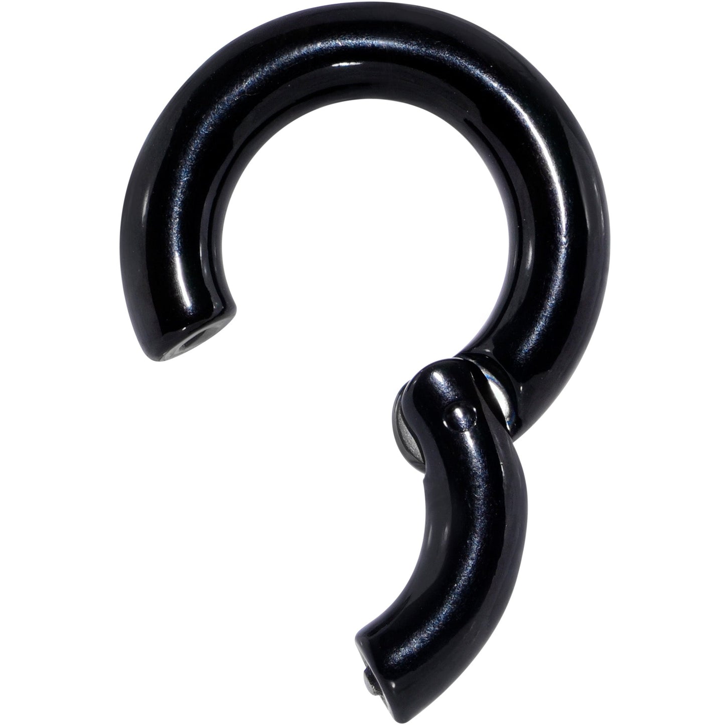 4G 9/16 Black PVD Steel Hinged Segment Ring
