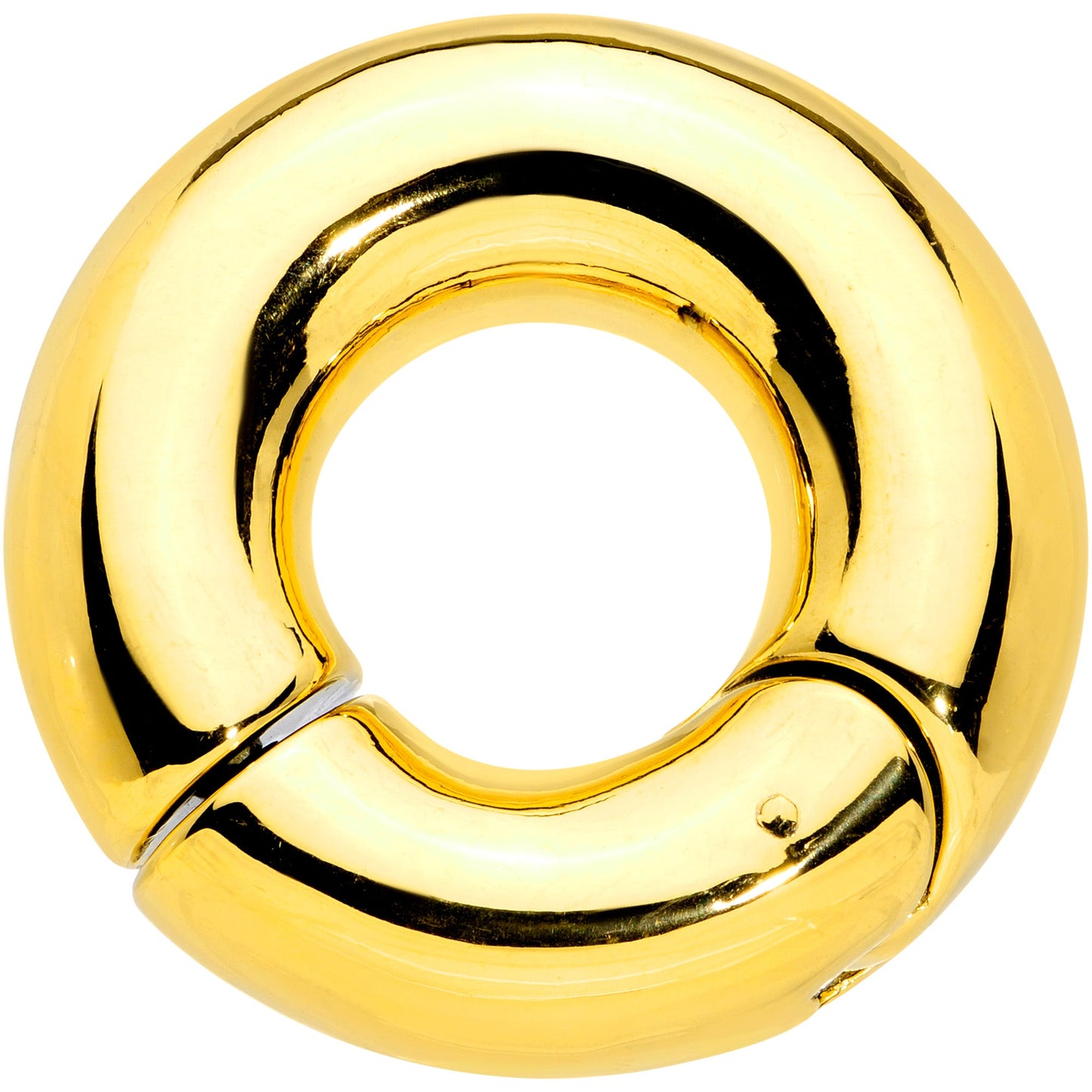 00G 9/16 Gold Tone PVD Steel Hinged Segment Ring