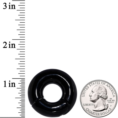 00G 9/16 Black PVD Steel Hinged Segment Ring