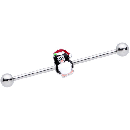 14G Santa Hat Penguin Christmas Industrial Barbell 38mm