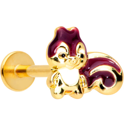 16G 5/16 Gold Tone Squirrel Labret Monroe Tragus