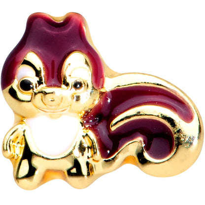 16G 5/16 Gold Tone Squirrel Labret Monroe Tragus