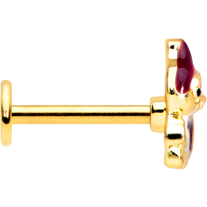 16G 5/16 Gold Tone Squirrel Labret Monroe Tragus