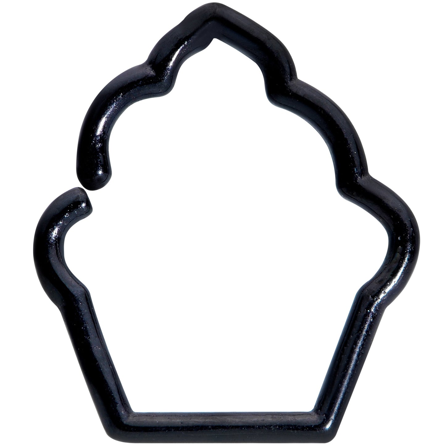 16G 5/16 Black Plated Baked Treats Cupcake Closure Ring