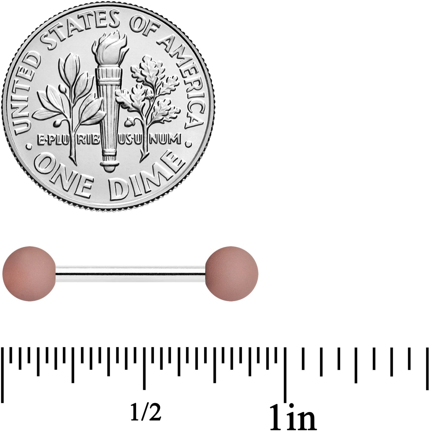 14G 9/16 Brown Matte Barbell Nipple Ring Set