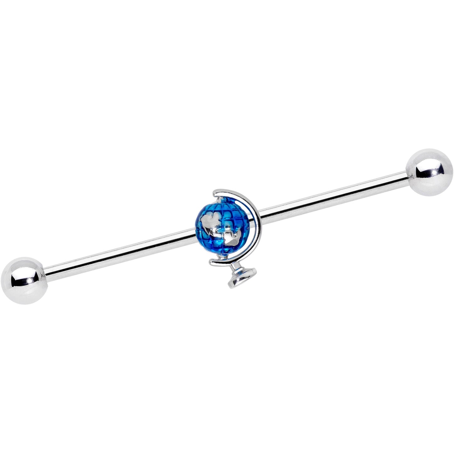 14G Globe Earth Industrial Barbell 38mm