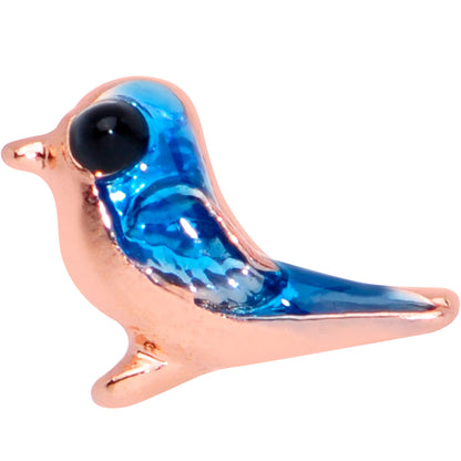 20G 5/16 Rose Gold Tone Bluebird L Shaped Nose Ring