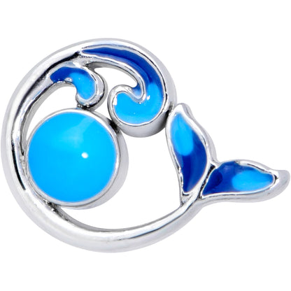 16G 1/4 Whale in the Water Nautical Cartilage Tragus