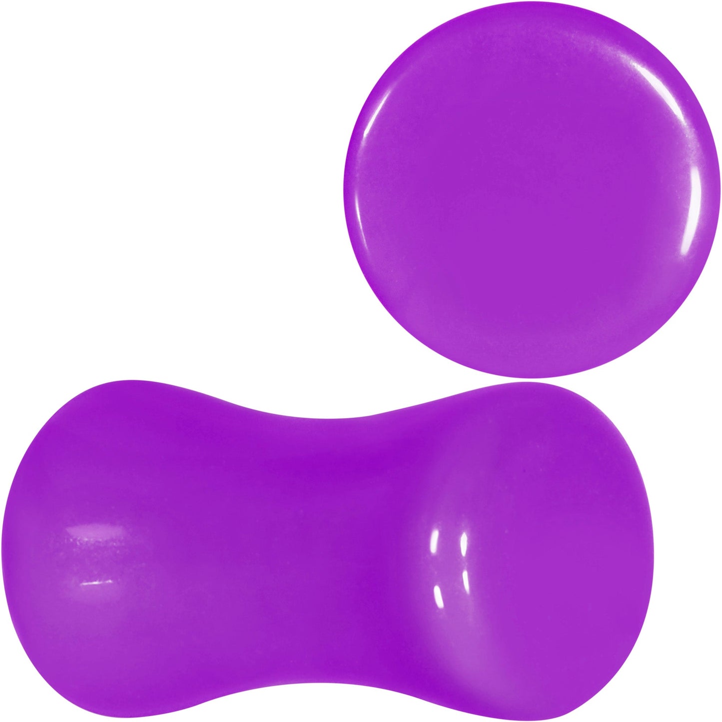 Purple Acrylic Saddle Plug Set 8G to 00G
